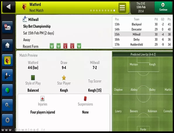 Football Manager Handheld 2014 Game Android Free Download
