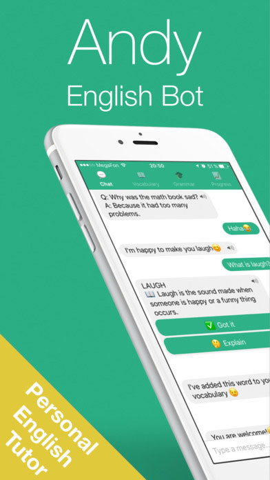 Andy - English Speaking Bot App Android Free Download