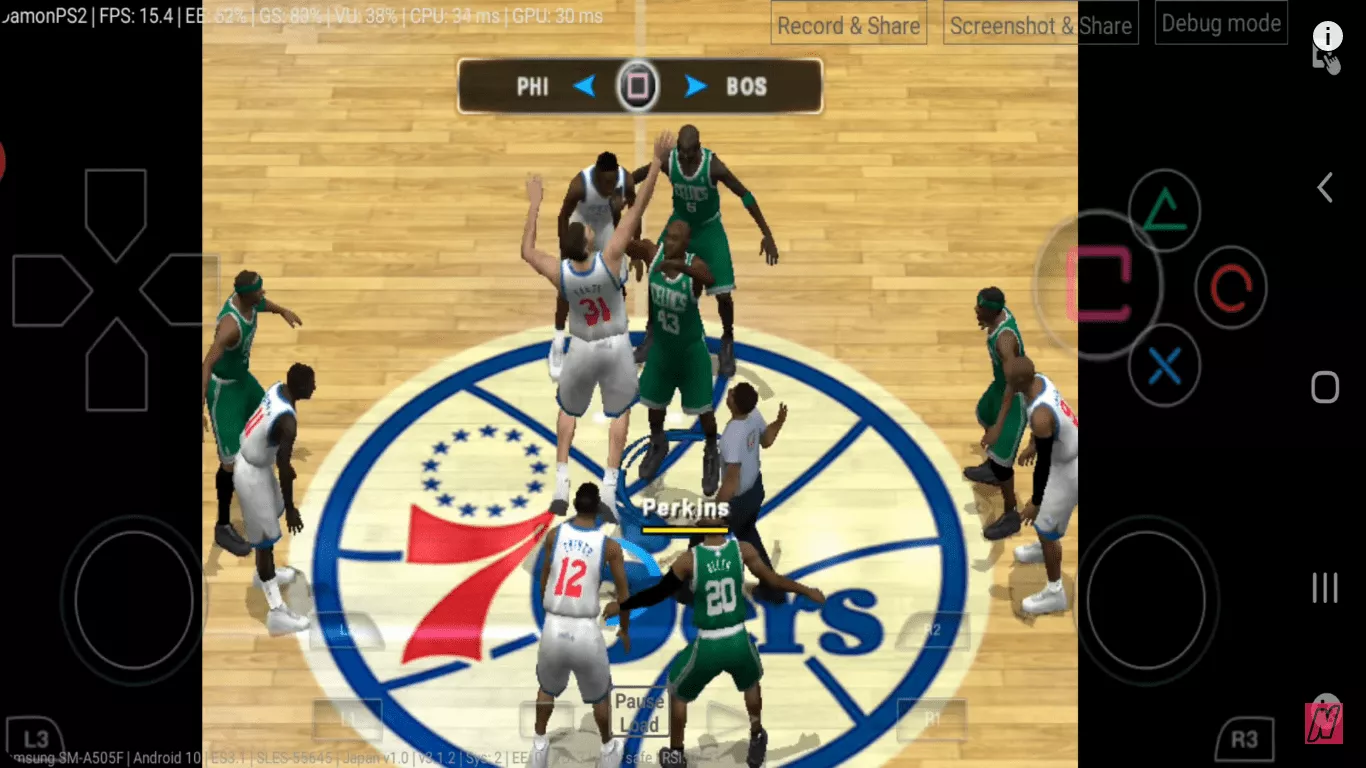 Laadige DamonPs2 Androidi jaoks alla NBA 11K2 Ps2