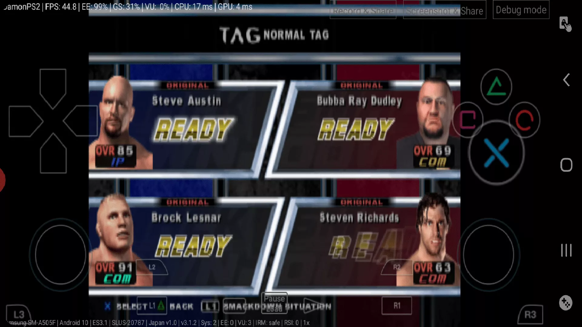 Изтеглете WWE SmackDown! Тук идва болката за Android с DamonPS2