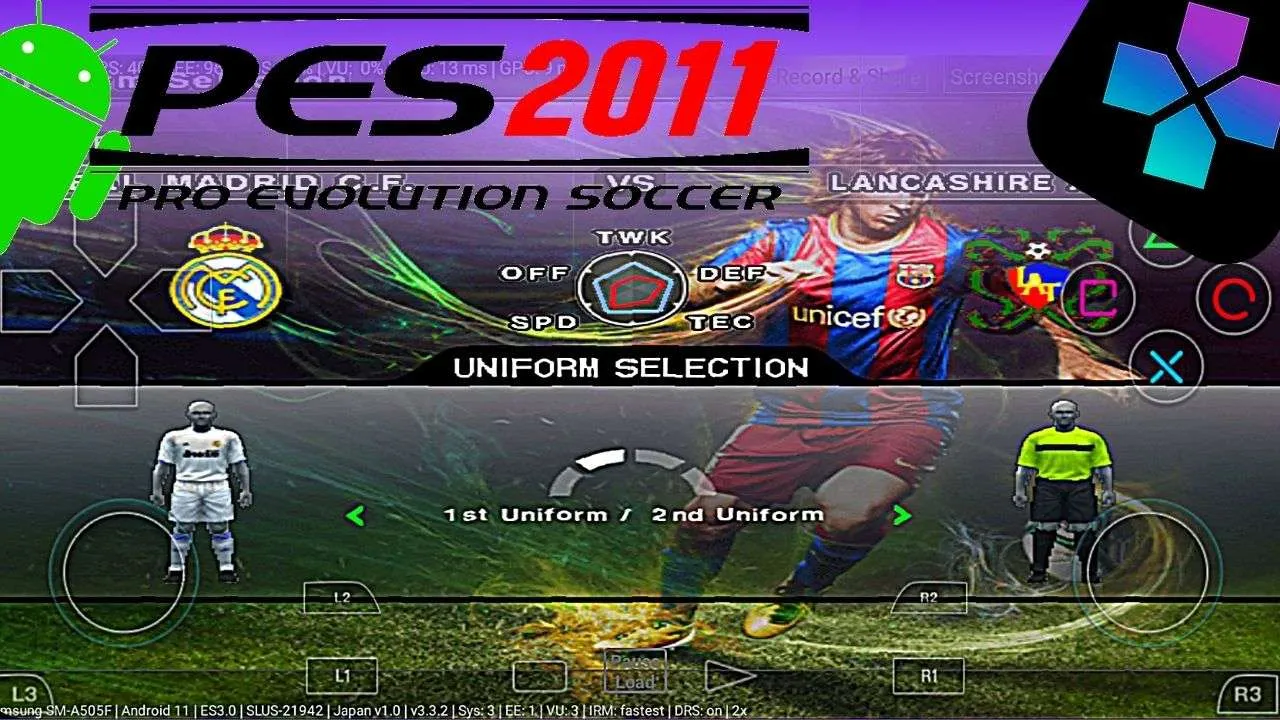 PRO EVOLUTION SOCCER 2011 - PES 2011 - DOWNLOAD ANDROID - DAMON PS2 PRO