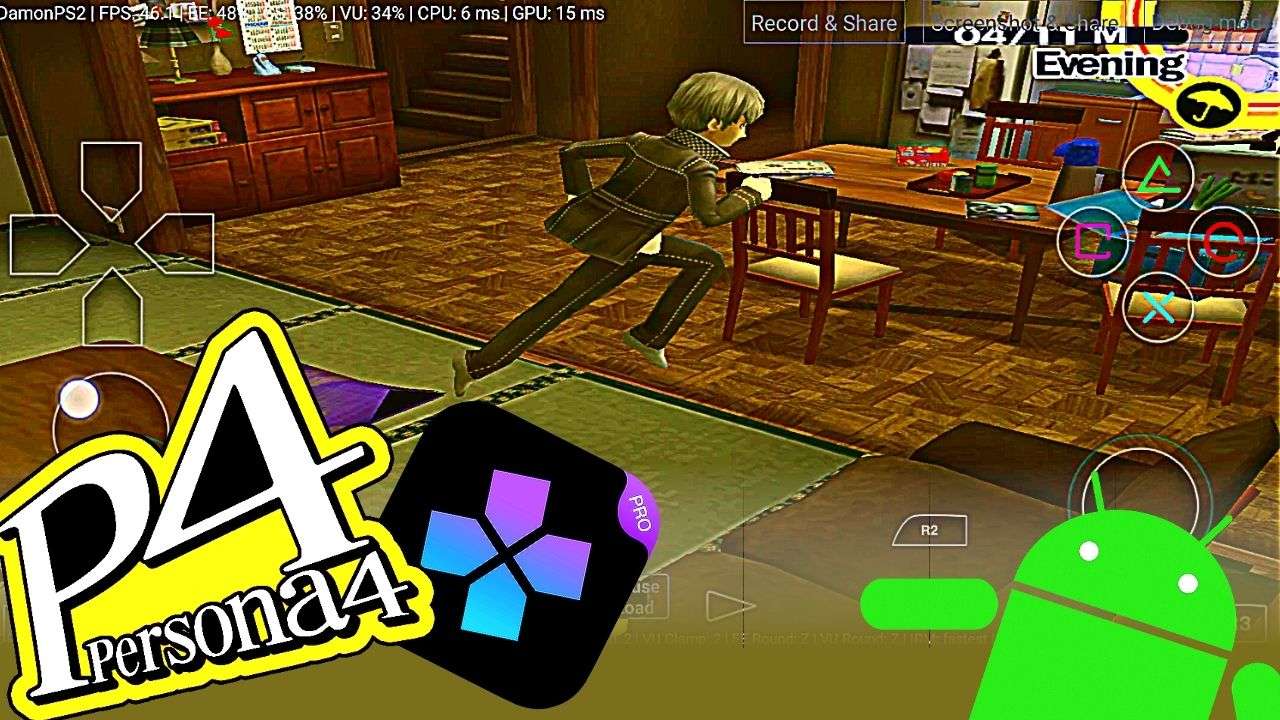 SHIN MEGAMI TENSEI PERSONA 4 PS2 EMULATOR ANDROID - APK DOWNLOAD - DAMON PS2 PRO