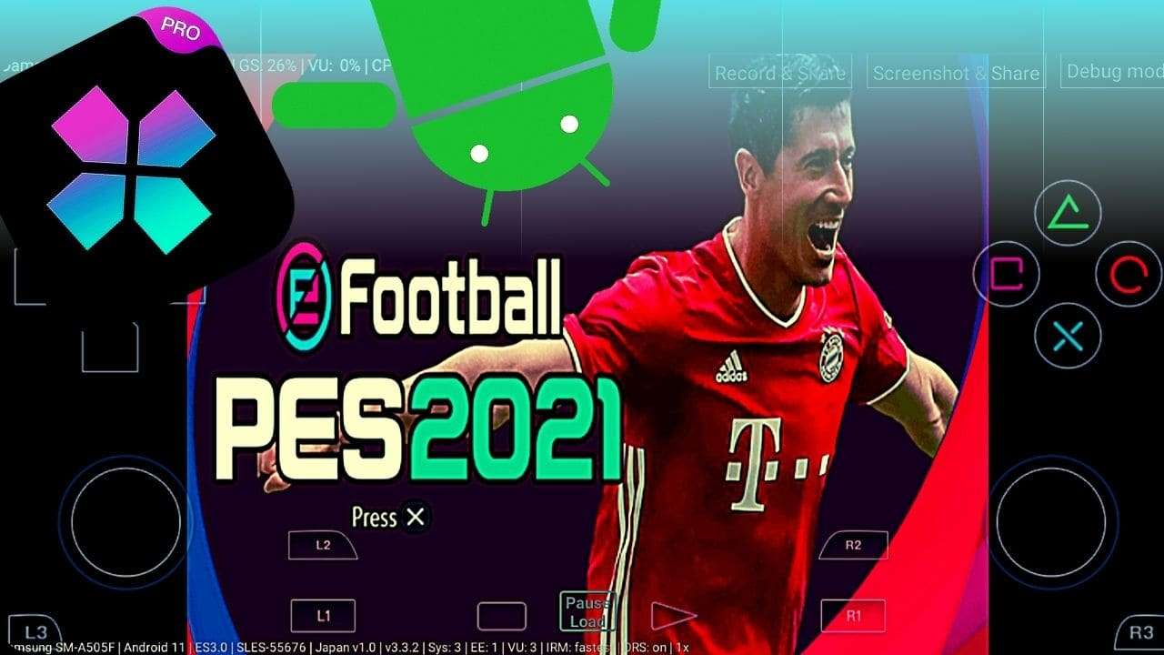 eFootball PES 2021 Émulateur PS2 Android APK - Damon Ps2 Pro
