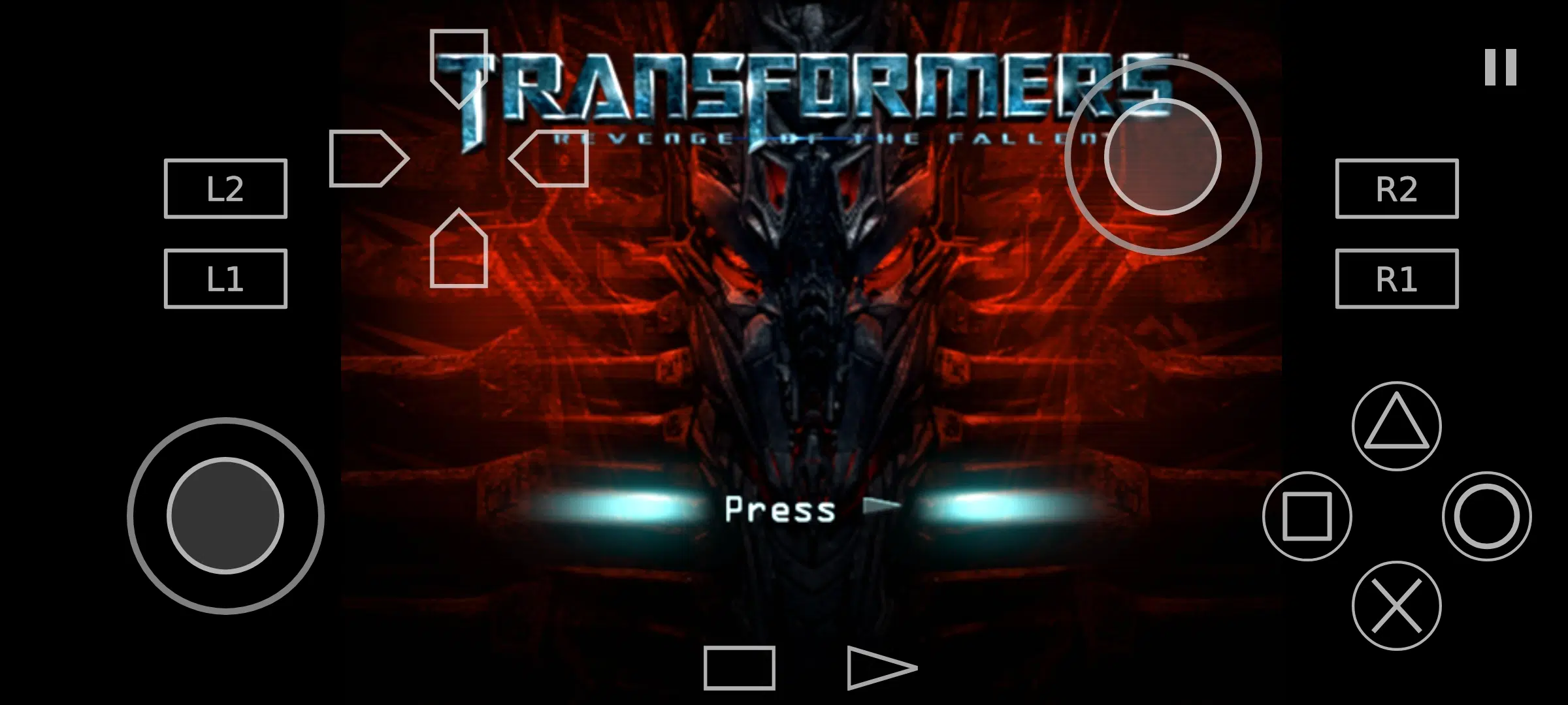 Гульня Transformers Revenge of the Fallen Спампаваць Android APK - эмулятар AetherSX2 Ps2