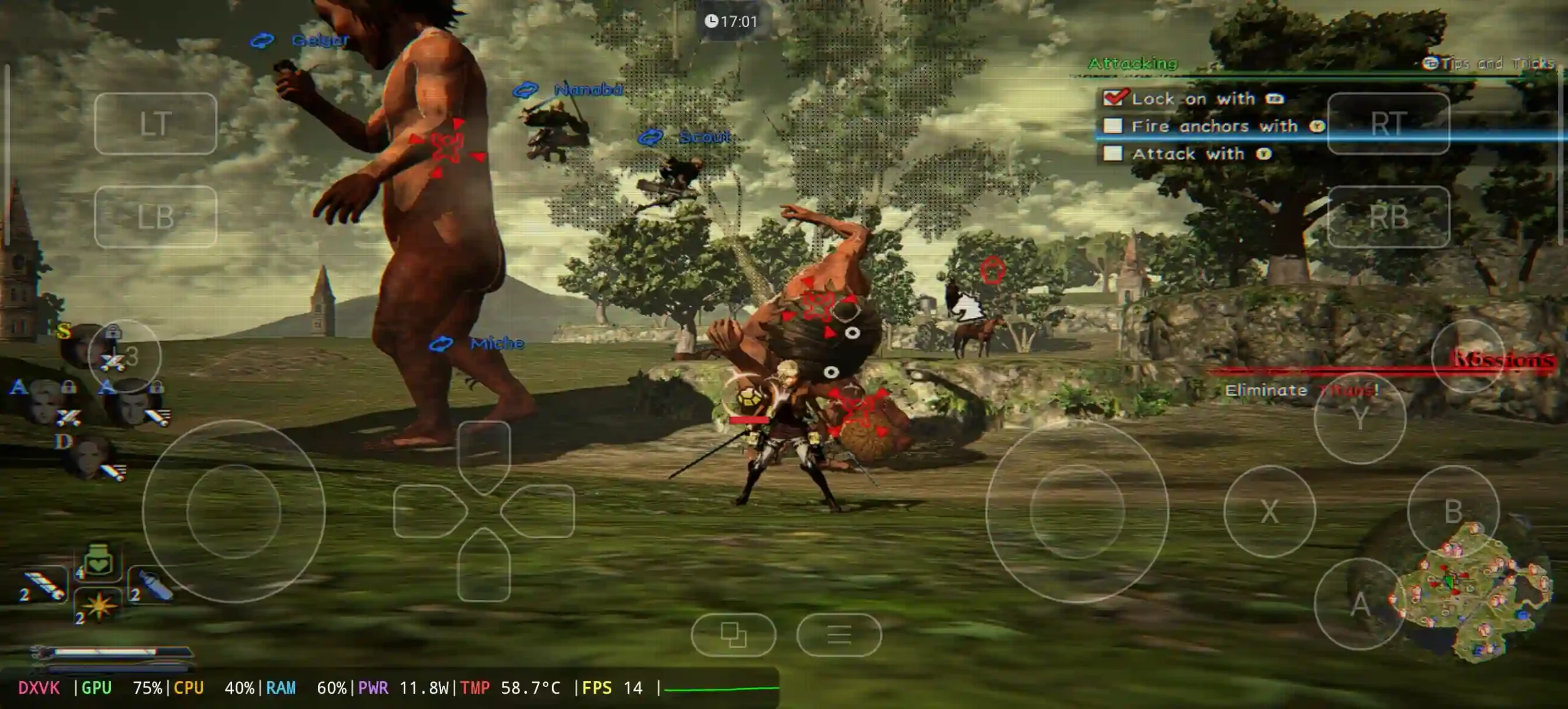 Attack on titan 2 mobile game - Gamehub Emulator android