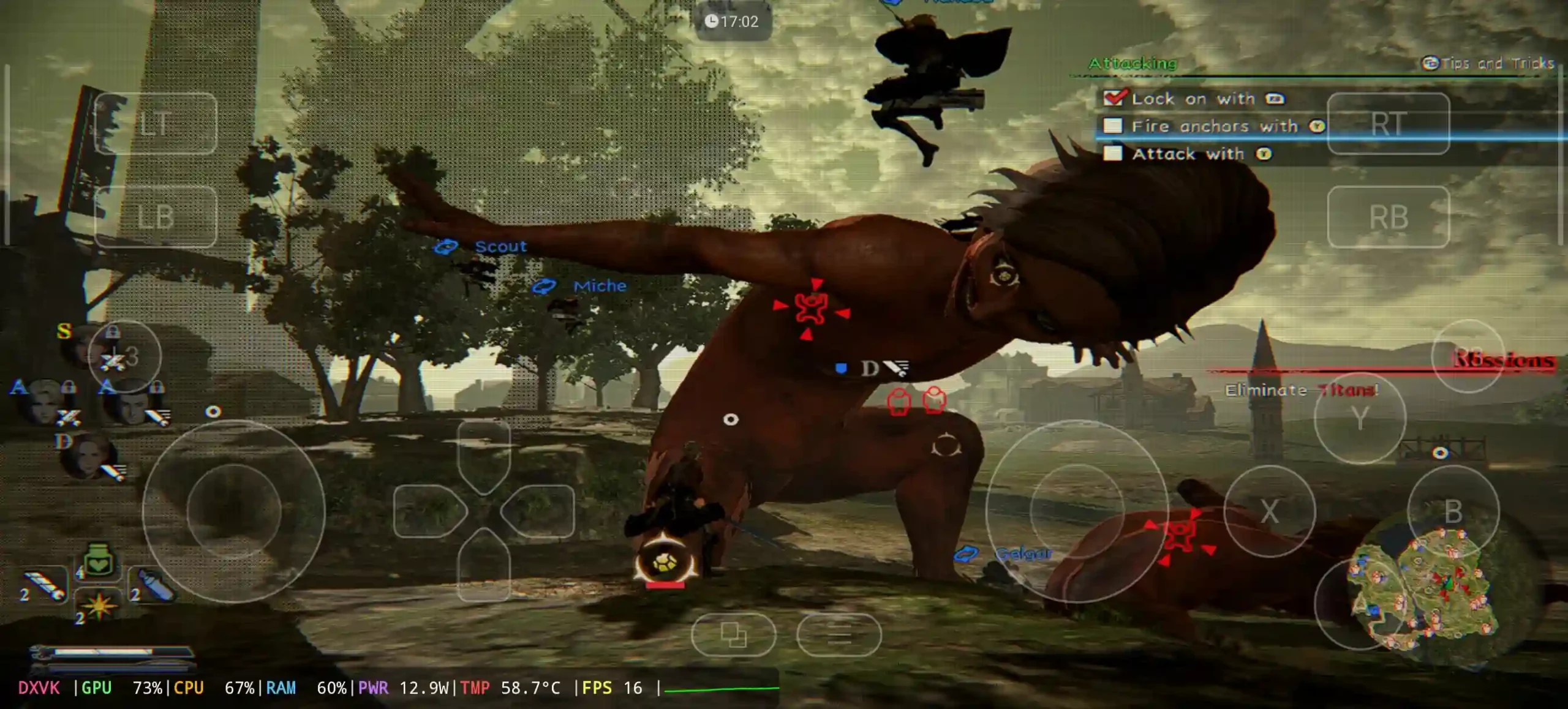 Attack on titan 2 mobile game - Gamehub Emulator android