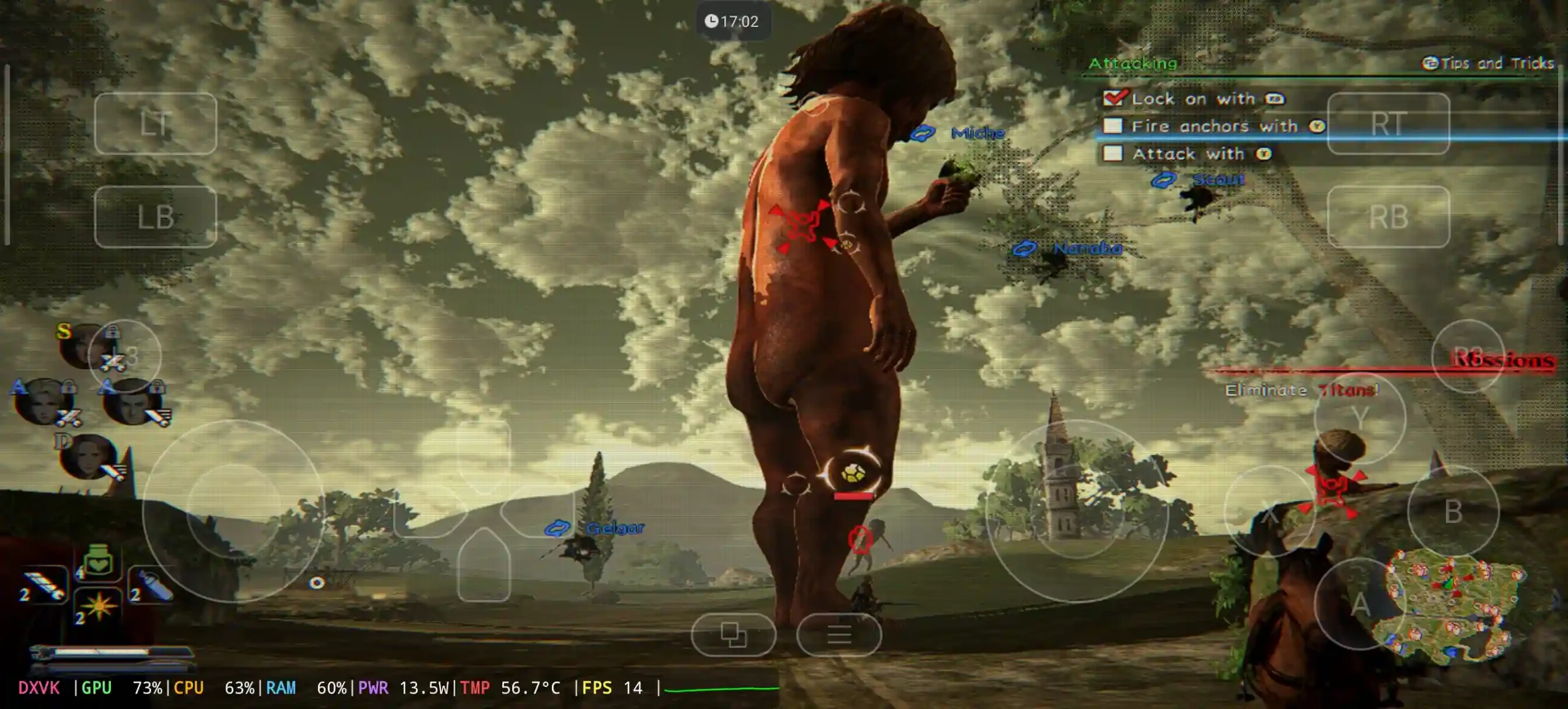 Attack on titan 2 mobile game - Gamehub Emulator android
