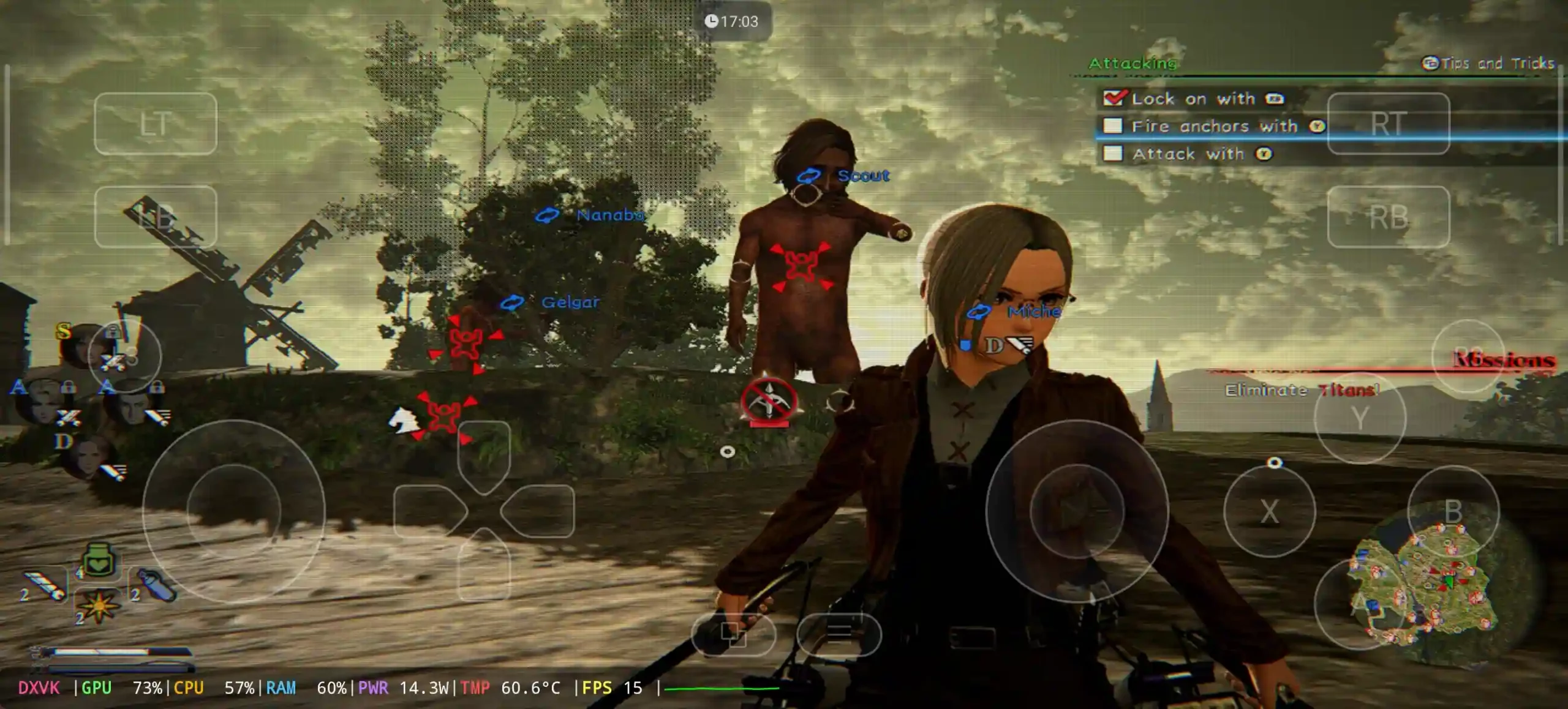 Attack on titan 2 mobile game - Gamehub Emulator android